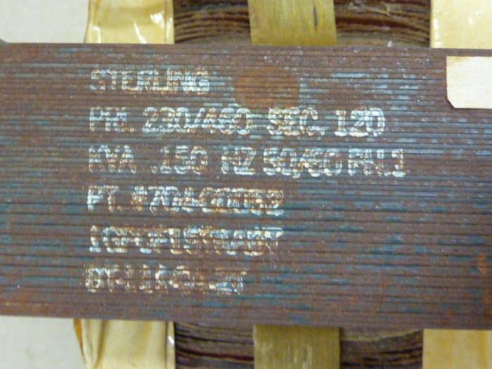 Used STERLING .150 kVA Transformer E78244 #61175