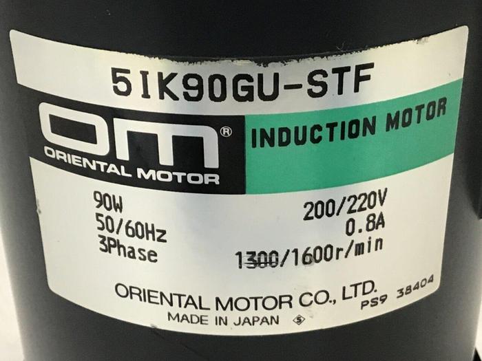 Used ORIENTAL MOTOR Induction Motor 5IK90GU-STF #119974