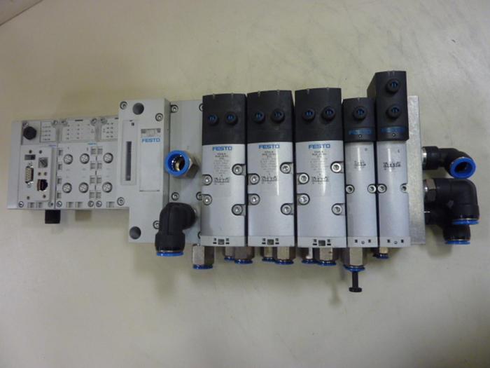 Used FESTO Control Block w/ Valves CPX-EPL-EV #60714