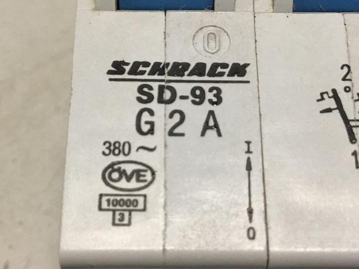 Used SCHRACK Circuit Breaker 2 Amp SD-93G 2A #119653