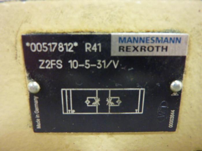 Used MANNESMANN REXROTH Valve Z2FS10531V #58939