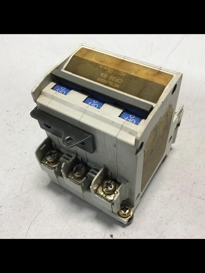 Used MITSUBISHI 20 Amp Circuit Breaker CP30-BA-3P-20A USED #119606