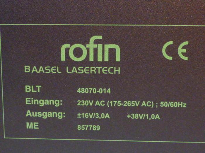 Used ROFIN Power Supply 605-17065 #29367