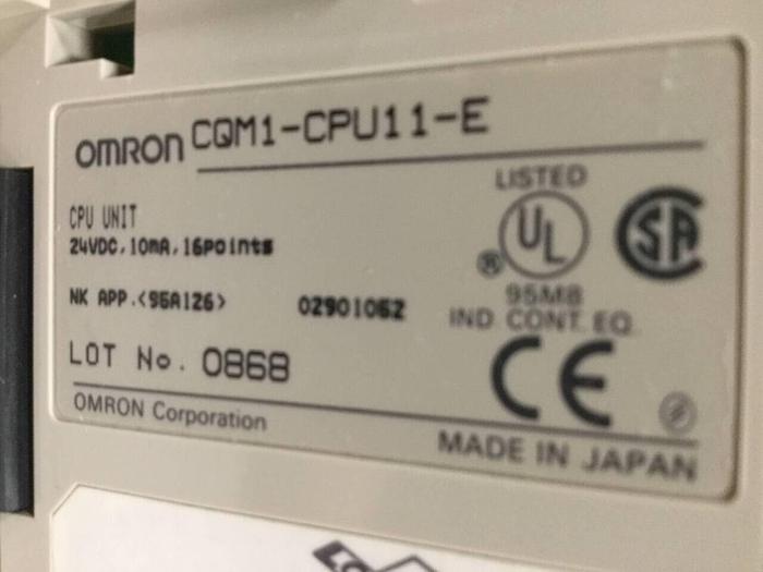 Used OMRON CPU Unit CQM1-CPU11-E #98666