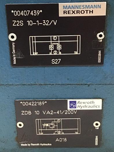 Used REXROTH Valve ZDB10VA241200V & Z2S10132V #134416