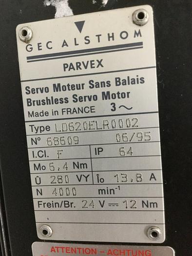 Used GEC ALSTHOM Brushless Servo Motor LD620ELR0002 Used