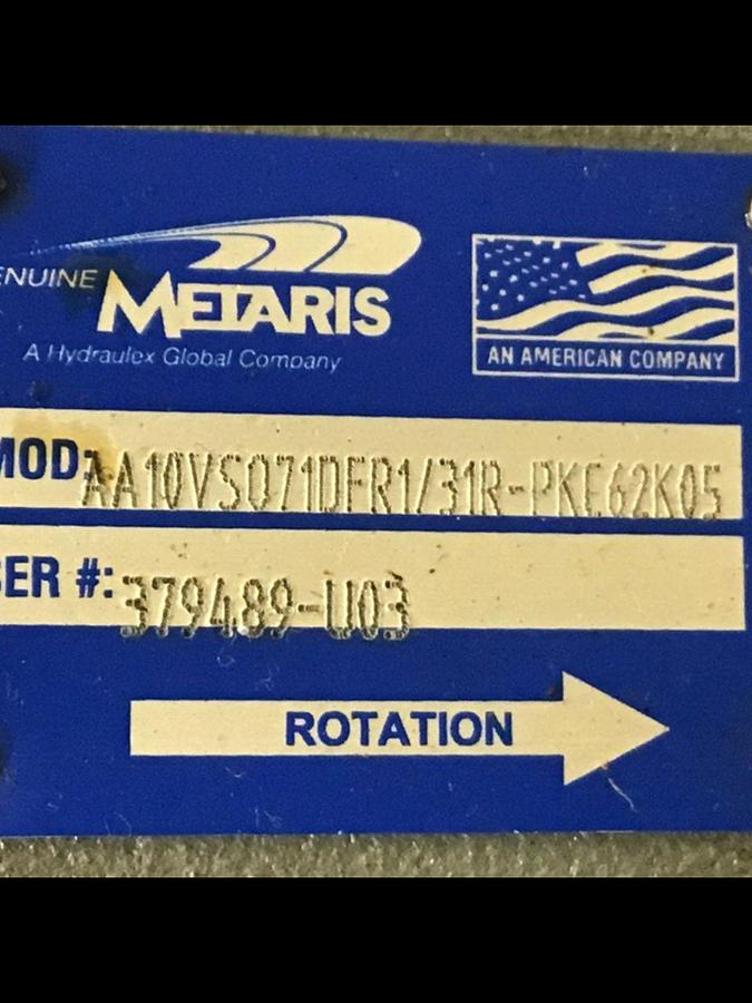 Used METARIS Pump AA10VS071DFR131RPKE62K05 #131621