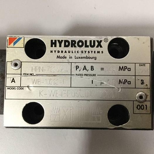 Used HYDROLUX Valve K-WE43P06C01PCOBN Used