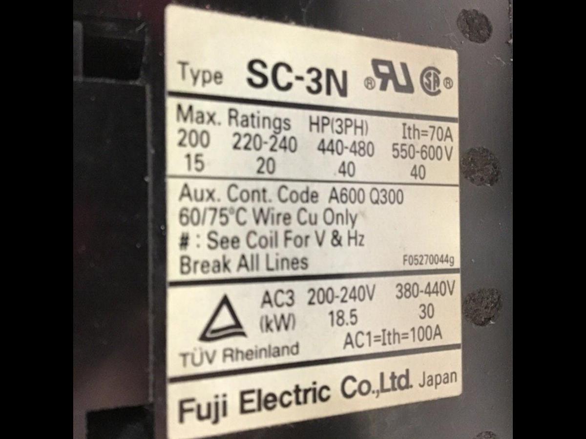 Used FUJI ELECTRIC Magnetic Contactor SC-3N SC65AA USED