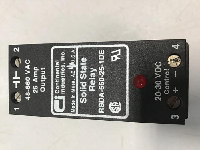 Used CONTINENTAL INDUSTRIES Solid State Relay RSDA-660-25-1DE #134744