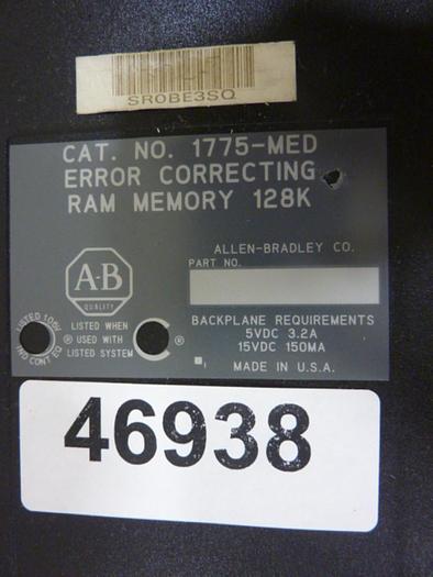 Used ALLEN BRADLEY Error Correction Ram Memory 1775-MED #46938