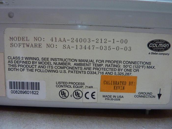 Used BARBER COLMAN Operator Interface 41AA-24003-212-1-00 Used