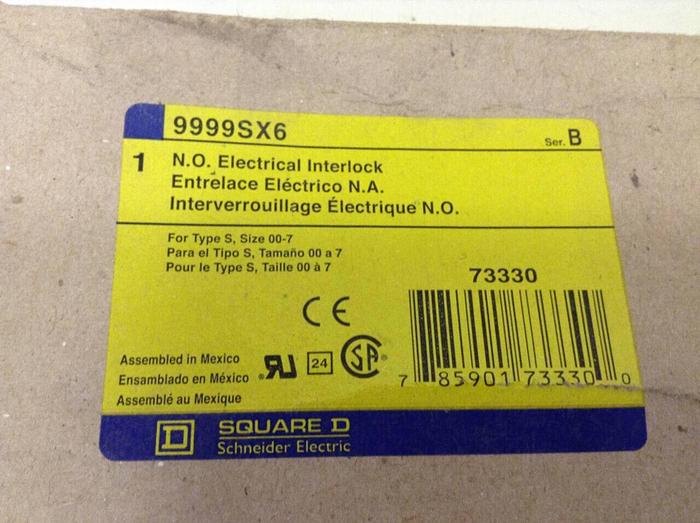 Used SQUARE D N.O. Electrical Interlock 9999SX6 #75857