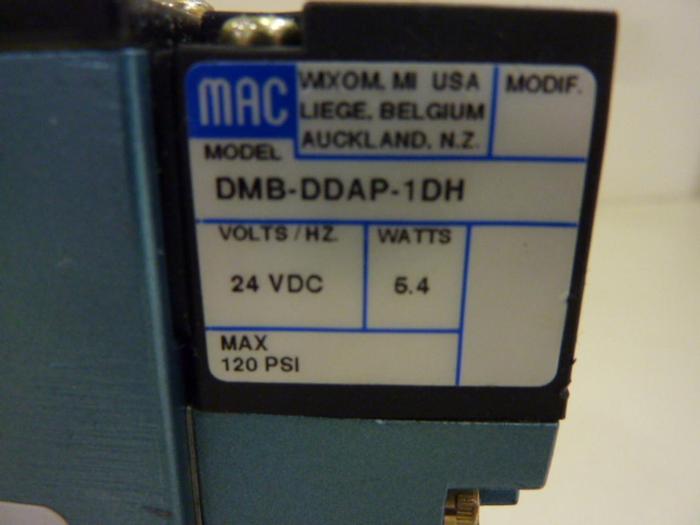 Used MAC VALVES INC Solenoid Valve 92B-BAF-CJ4-DM-DDAP-1DH #52299