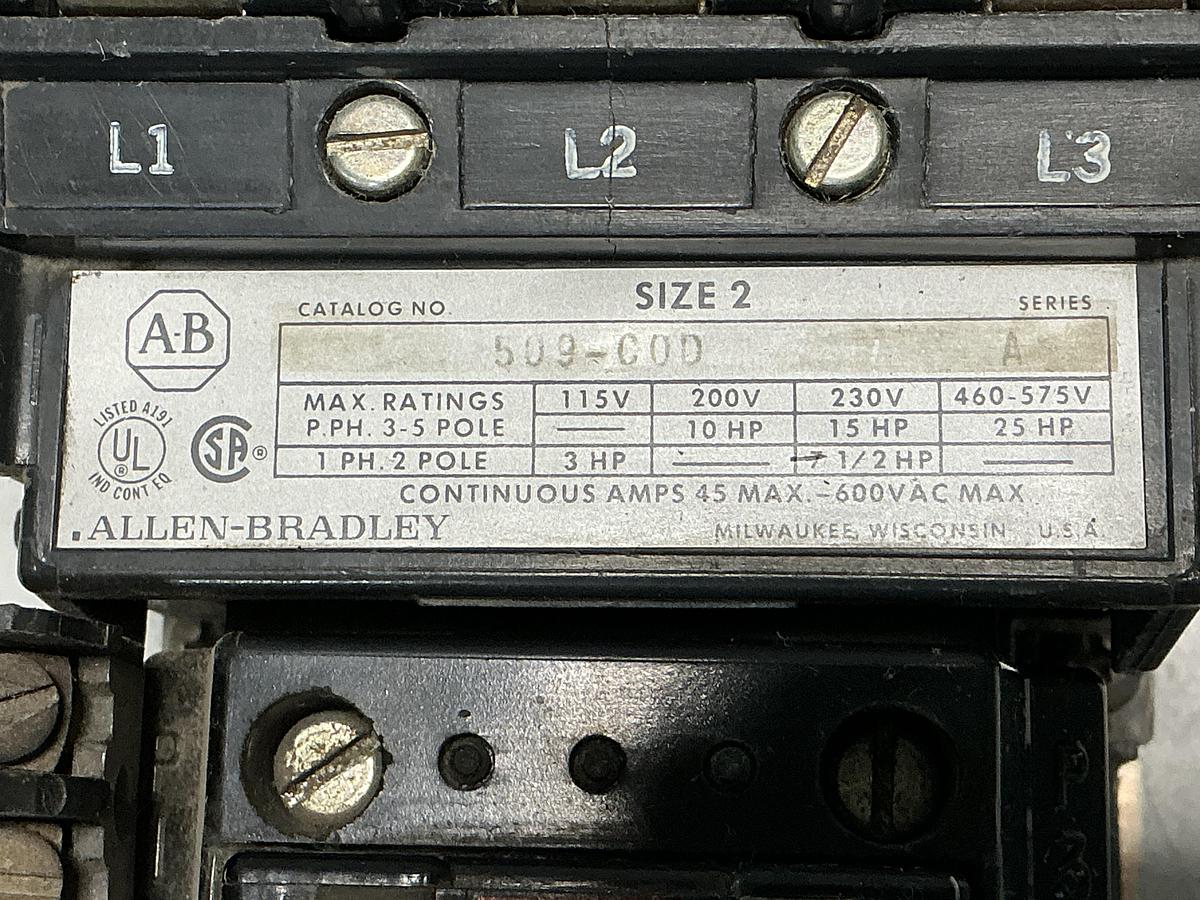 Used ALLEN BRADLEY 509-COD Starter