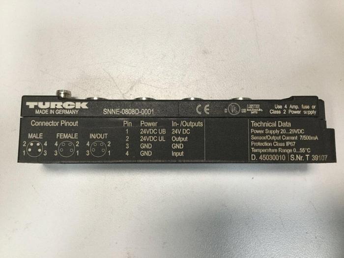 Used TURCK ELEKTRONIK Piconet Extension Module SNNE-0808D-0001 #102862