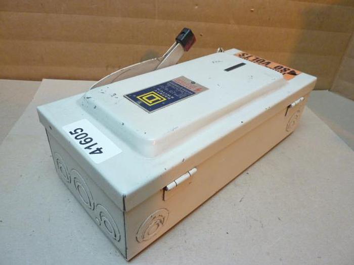 Used SQUARE D 30 Amp Safety Disconnect Switch H361 E1 Used