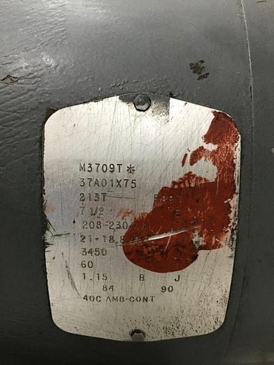 Used BALDOR 7.5 HP Industrial Motor M3709T #136982