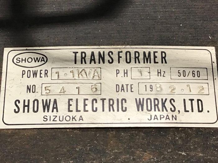 Used SHOWA 1.1 kVA Transformer 5416 #138252