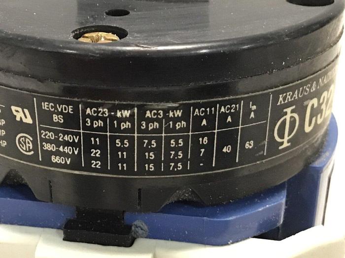 Used KRAUS & NAIMER Rotary Switch C32 C38360 #120181