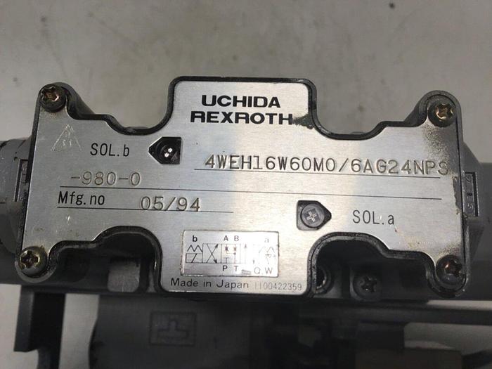 Used REXROTH Valve 4WEH16W60M0/6AG24NPS9800 Used