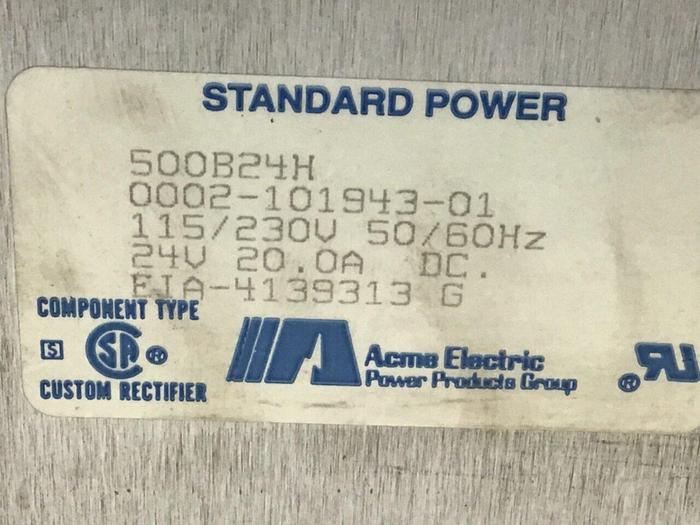 Used ACME ELECTRIC Power Supply 500B24H Used