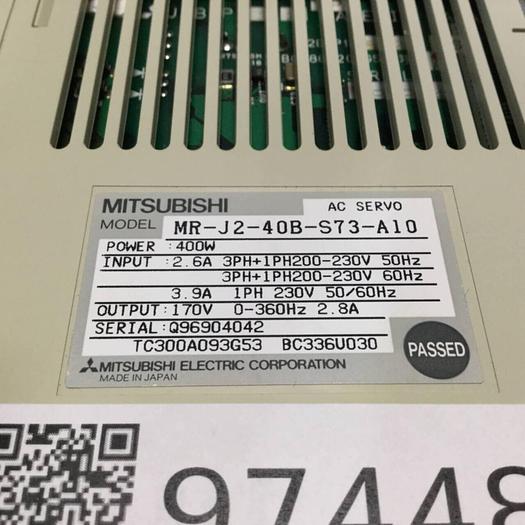 Used MITSUBISHI AC Servo Drive MR-J2-40B-S73-A10 #97448