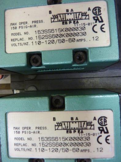 Used NUMATICS Control Block w/ Valves 153SS615K000030 #60112