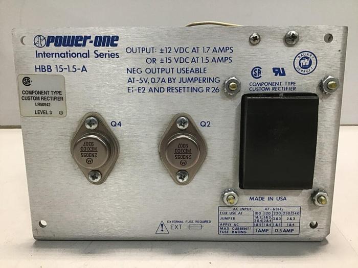Used POWER-ONE Power Supply HBB15-1.5-A #114406