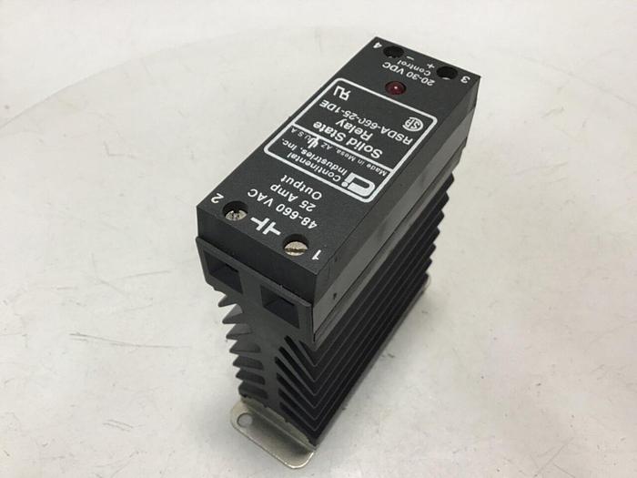 Used CONTINENTAL INDUSTRIES Solid State Relay RSDA-660-25-1DE #134770
