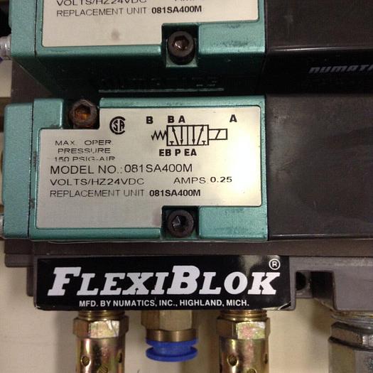 Used NUMATICS Control Block w/ Valves 081SS400M #80029