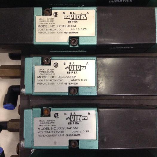 Used NUMATICS Control Block w/ Valves 081SS400M #80029