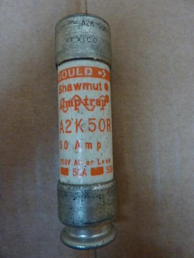 Used GOULD / SHAWMUT 50 Amp Fuse A2K50R #26800