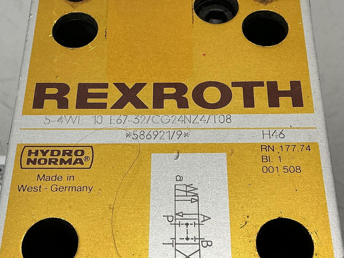 Used REXROTH 5-4WE 10 E67-32/CG24NZ4/T08