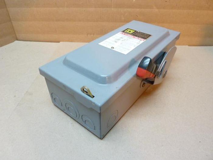 Used SQUARE D 30 Amp Safety Disconnect Switch H361 E1 Used