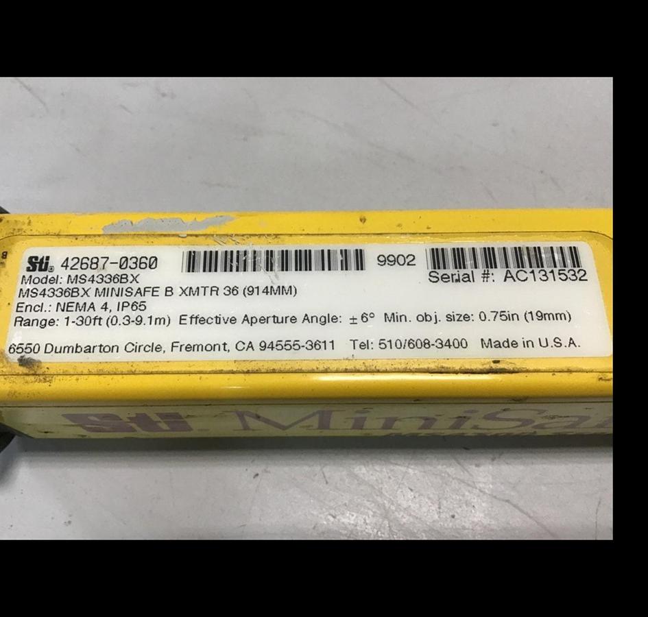 Used STI Light Curtain Transmitter MS4336BX Used