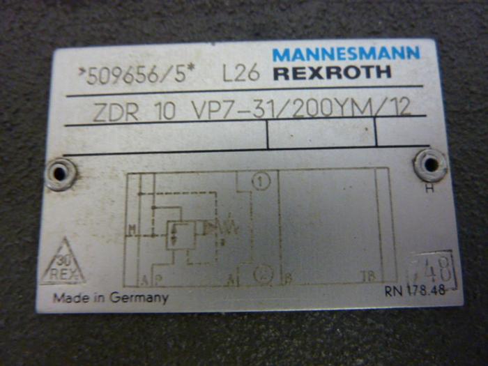 Used REXROTH Directional Valve ZDR10VP731200YM12 #51647