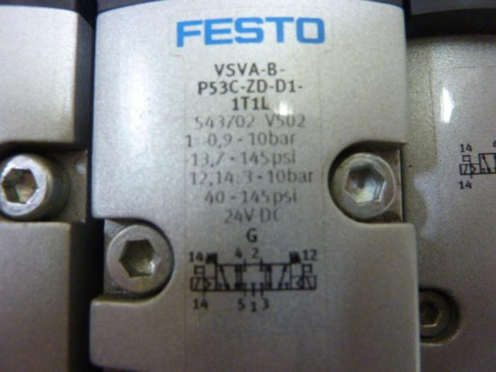 Used FESTO Control Block w/ Valves CPX-EPL-EV #60714