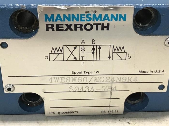 Used MANNESMANN REXROTH Valve 4WE6W60/EG24N9K4 Used