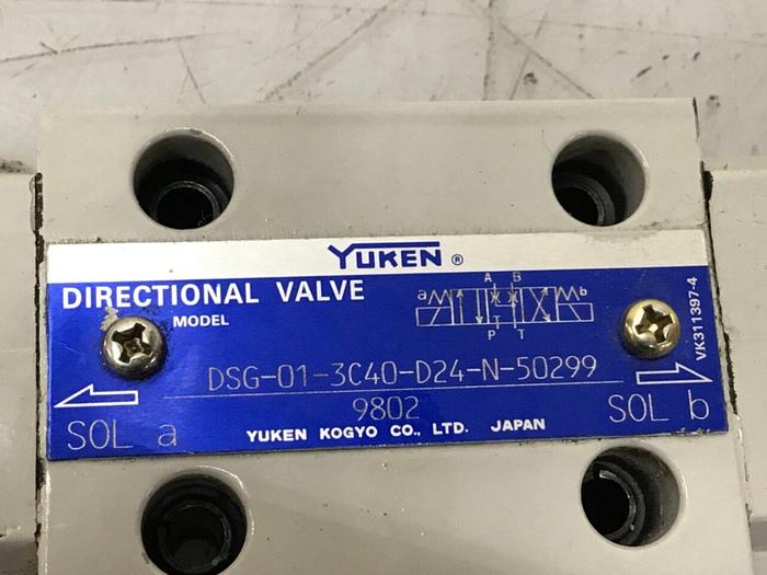 Used YUKEN Directional Valve DSG-01-3C40-D24-N-50299 #118203