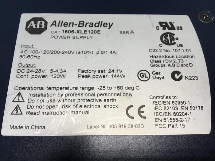 Used ALLEN BRADLEY Modem 1606-XLE USED