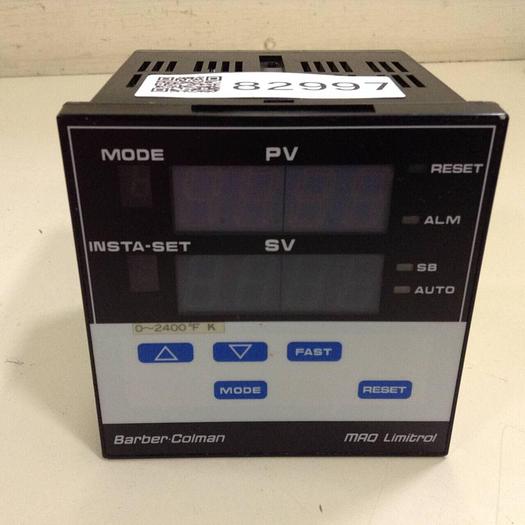 Used BARBER COLMAN Temperature Controller MAQ8-01905-001-0-00 #82999