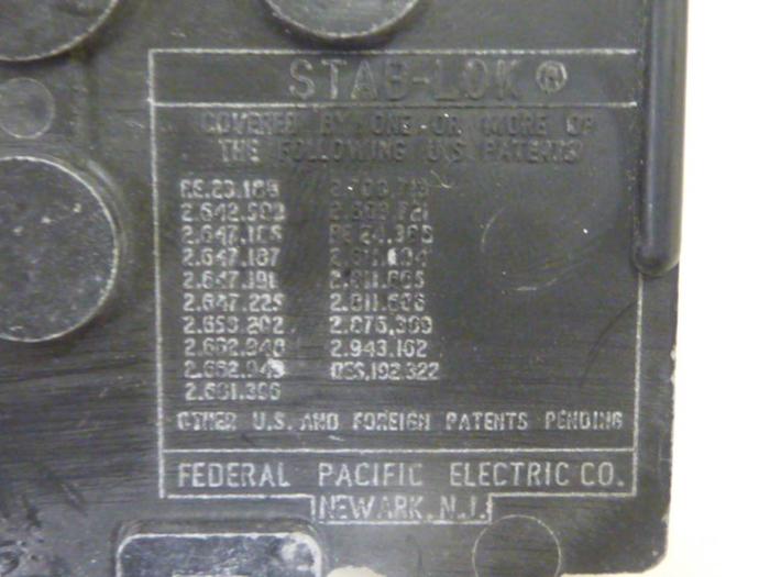 Used FEDERAL PACIFIC 50 Amp Circuit Breaker NA150 #44136