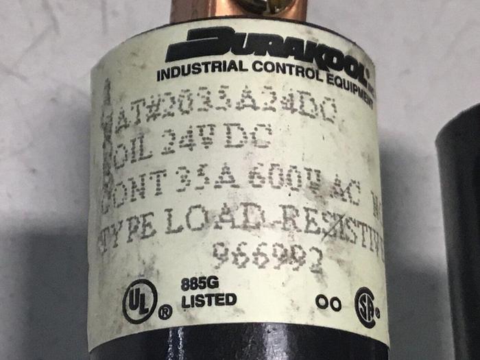 Used DURAKOOL Contactor Relay 2035A24DC #124410