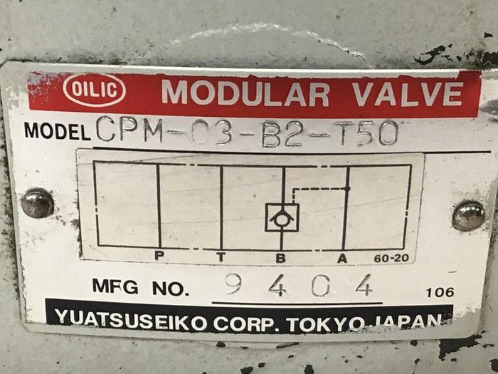 Used YUATSU SEIKO Modular Valve CPM-03-B2-T50 #128580