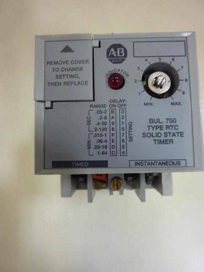 Used ALLEN BRADLEY Solid State Timer 700-RTC00010U1 SER A Used