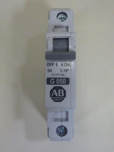 Used ALLEN BRADLEY 5 Amp Circuit Breaker 1492-CB1/G050 SER C #64453