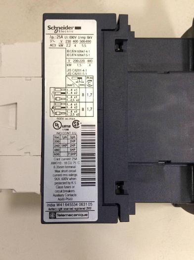 Used TELEMECANIQUE Contactor LC1D09 #86855