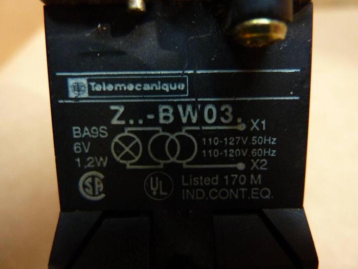 Used TELEMECANIQUE Push Button PB224 RED #38224