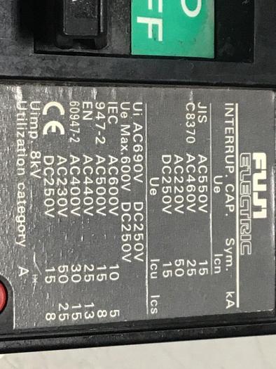 Used FUJI ELECTRIC Circuit Breaker 40 Amp SA102BAUL #119755